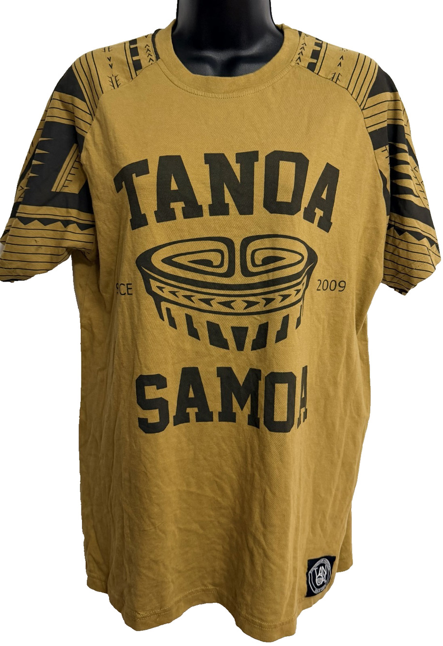 Tanoa Samoa Athletic T-Shirt Men's Small Brown Graphic Polynesian Heritage NEW